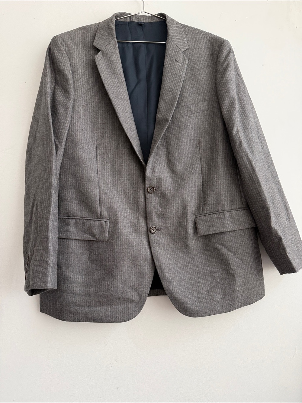 NWT J. Crew Factory Men's Gray Pinstripe Two-Button Blazer!